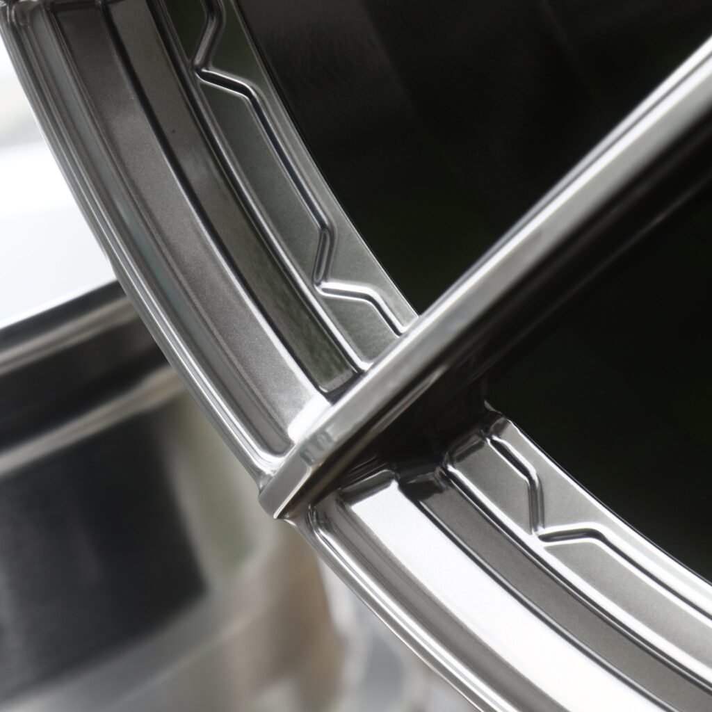 BMW M4 F82 wheels – Transparent Gray Brushed 10-Spoke, lip and barrel detail