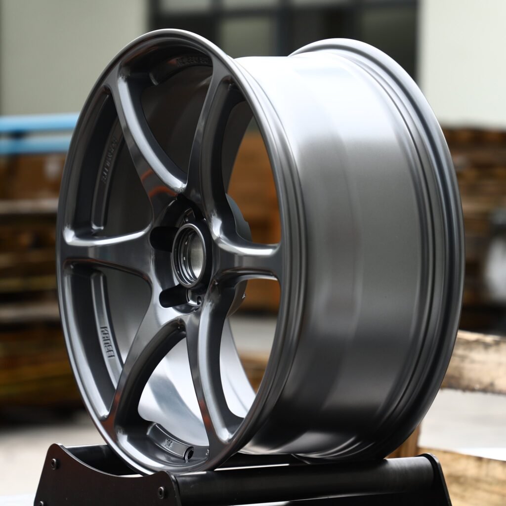 5x130 wheels – Gunmetal 6-Spoke, side view