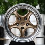 Porsche OEM-Style 2-Piece Bronze 5-Spoke Riveted Lip Forged Wheels – Porsche 911 / Panamera Fitment (5-Lug)