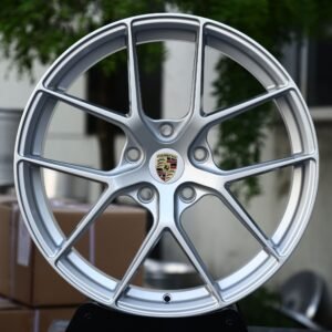 Porsche OEM-Style Bright Silver 5 Y-Spoke Concave Forged Wheels – Porsche 911 / Panamera Fitment (5-Lug)