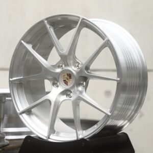Porsche OEM-Style Brushed Silver 10-Spoke Forged Wheels – Porsche Cayenne / Macan Fitment (5-Lug)