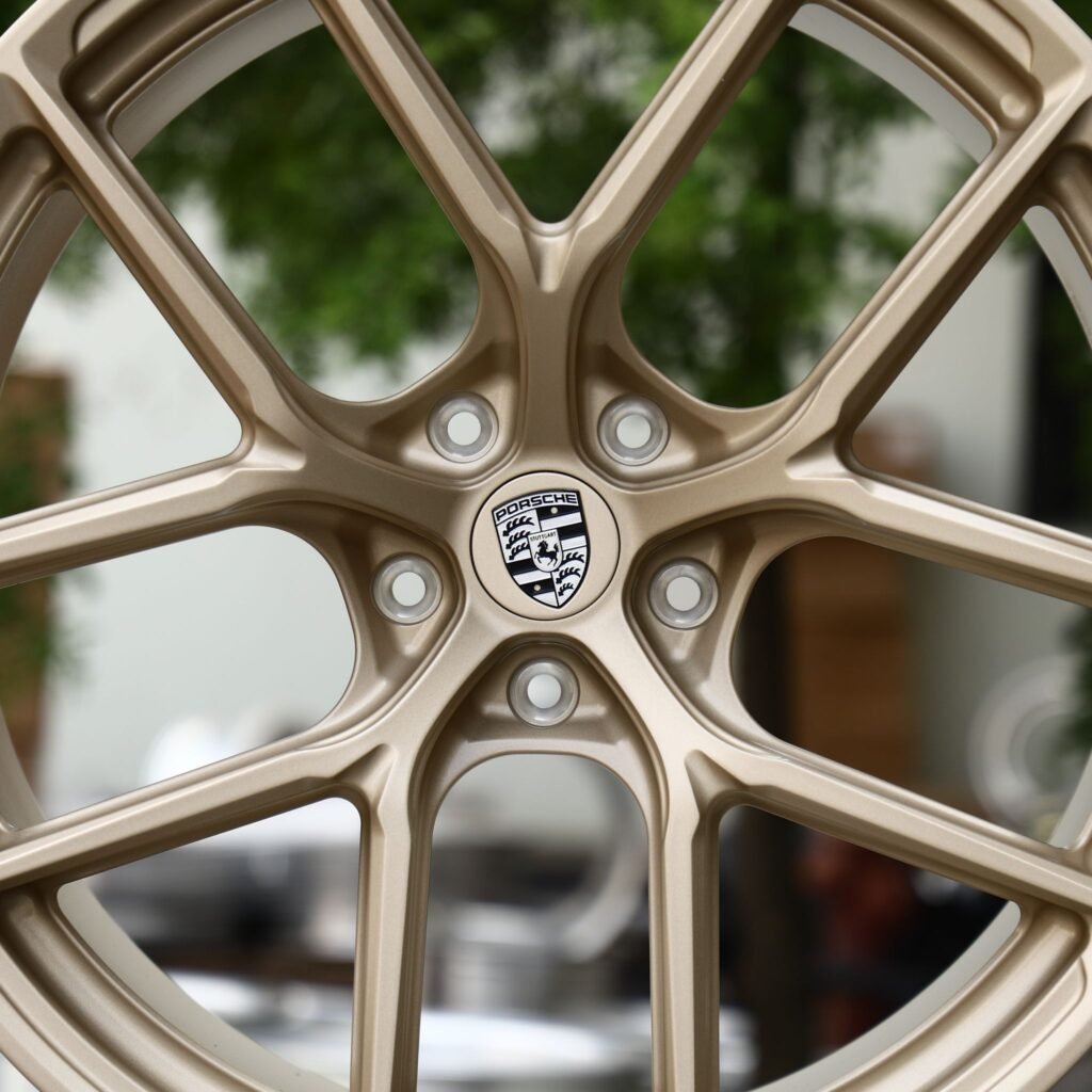 5x130 wheels – Matte Bronze 5 Y-Spoke Concave (Porsche OEM-Style), side view