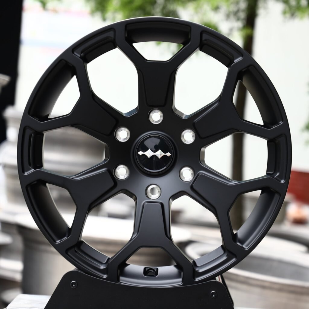 Ram 1500 wheels – Satin Black 6 Y-Spoke, front view