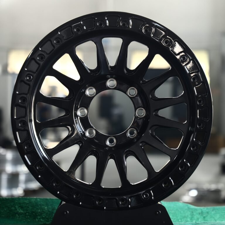 Ram 2500 wheels – Gloss Black Multi-Spoke, front view