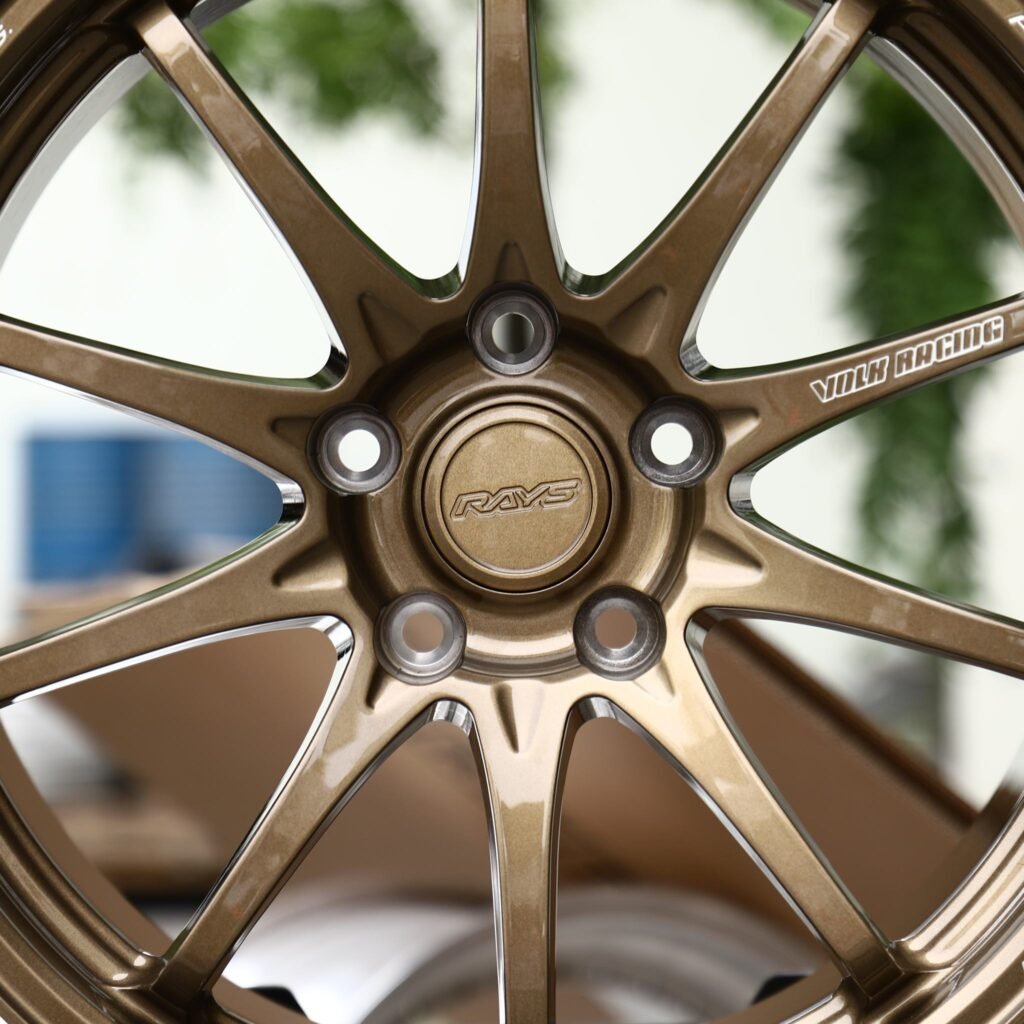 5x120 wheels – Bronze 10-Spoke (Rays-Style), side view