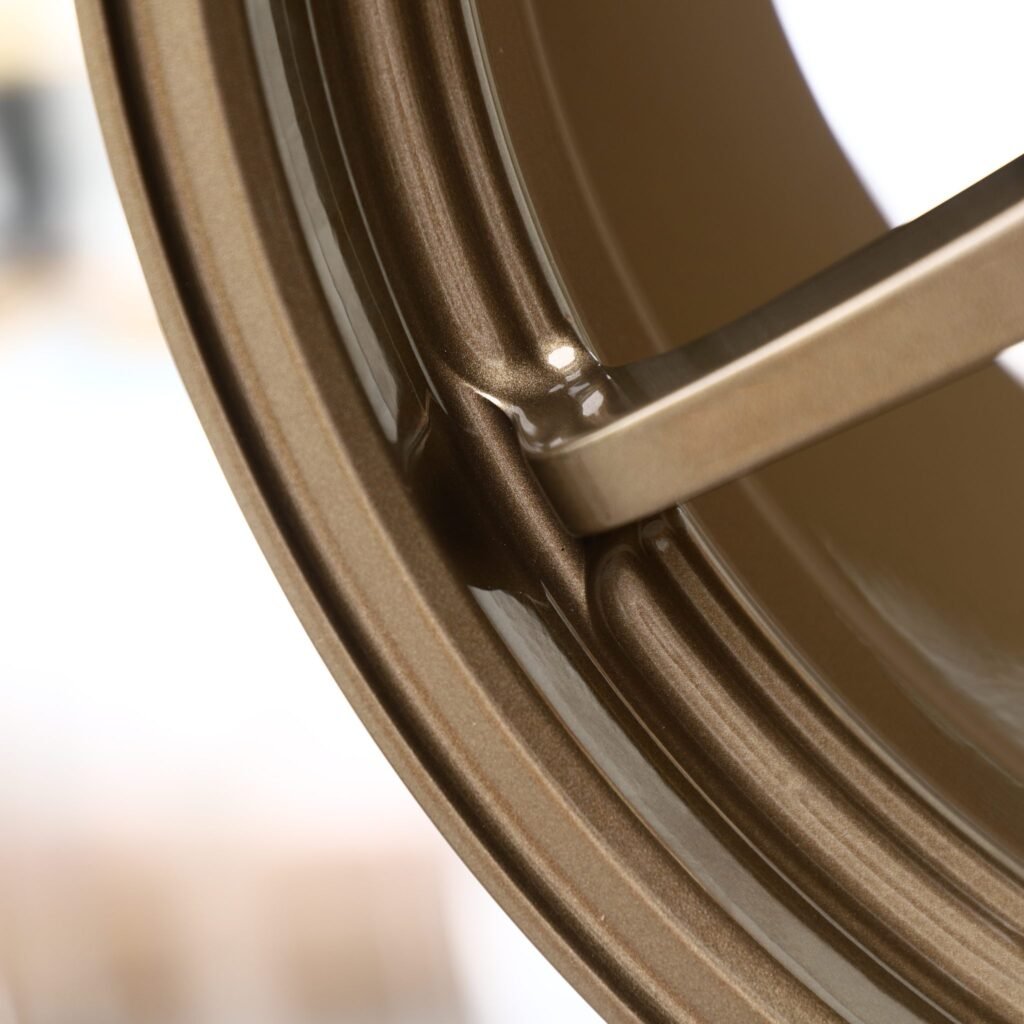 Nissan GT-R R35 wheels – Bronze 10-Spoke (Rays-Style), lip and barrel detail