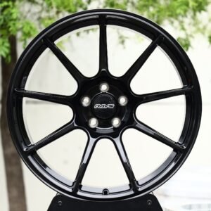 Rays-Style Gloss Black 10-Spoke Forged Wheels – Lexus LS / Audi A8 Fitment (5-Lug)