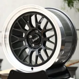Rays-Style Gunmetal Mesh Polished Deep Lip Forged Wheels – Fiat 500 / Mini Cooper Fitment (4-Lug)