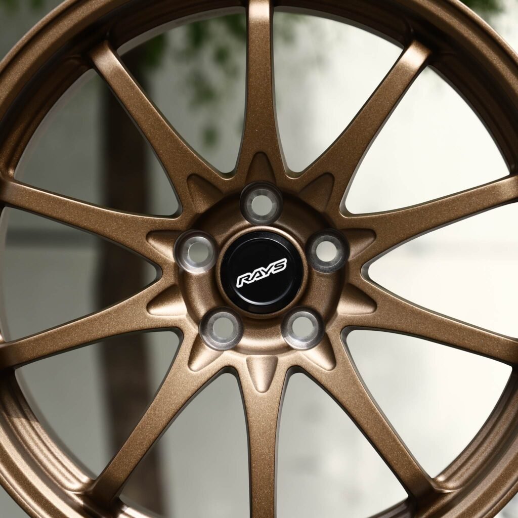 5x114.3 wheels – Matte Bronze 10-Spoke (Rays-Style), side view