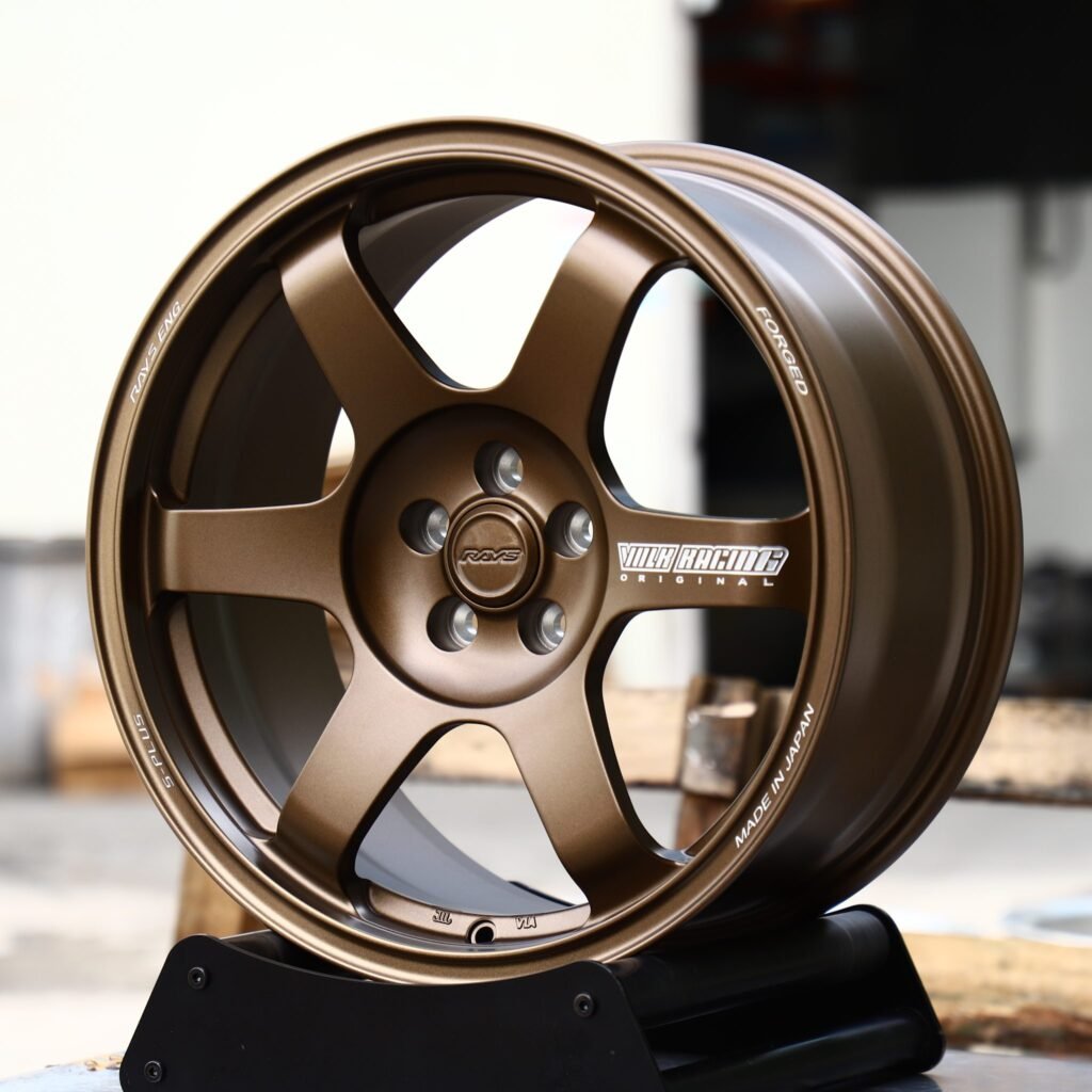 BMW 7 Series wheels – Matte Bronze 6-Spoke (Rays-Style), angled view