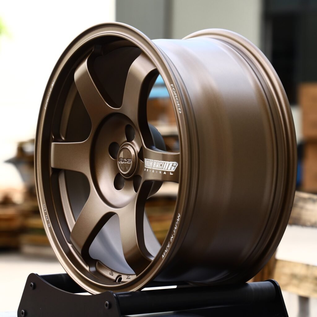 5x112 wheels – Matte Bronze 6-Spoke (Rays-Style), side view