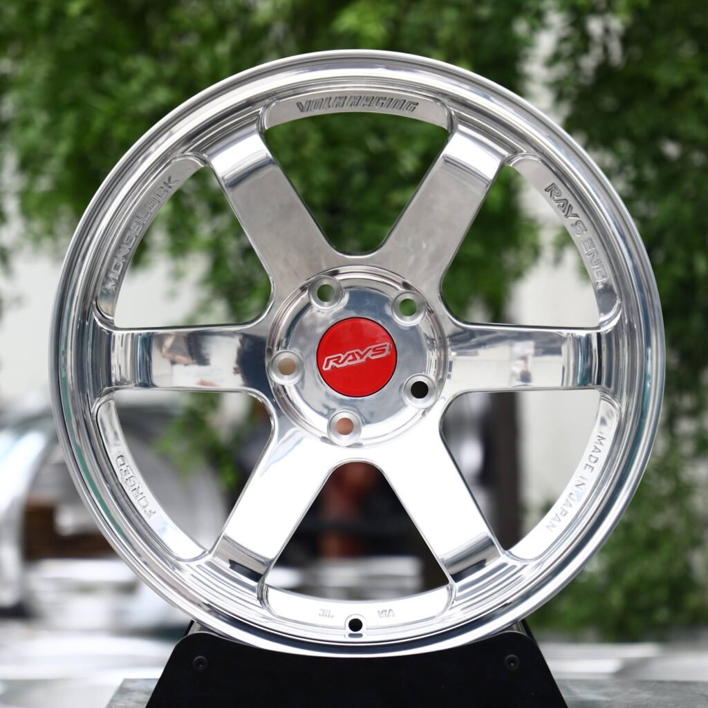 Mercedes GLC wheels – Polished 6-Spoke (Rays-Style), front view