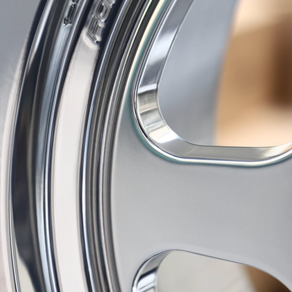 Toyota Tacoma wheels – Polished 6-Spoke (Rays-Style), lip and barrel detail