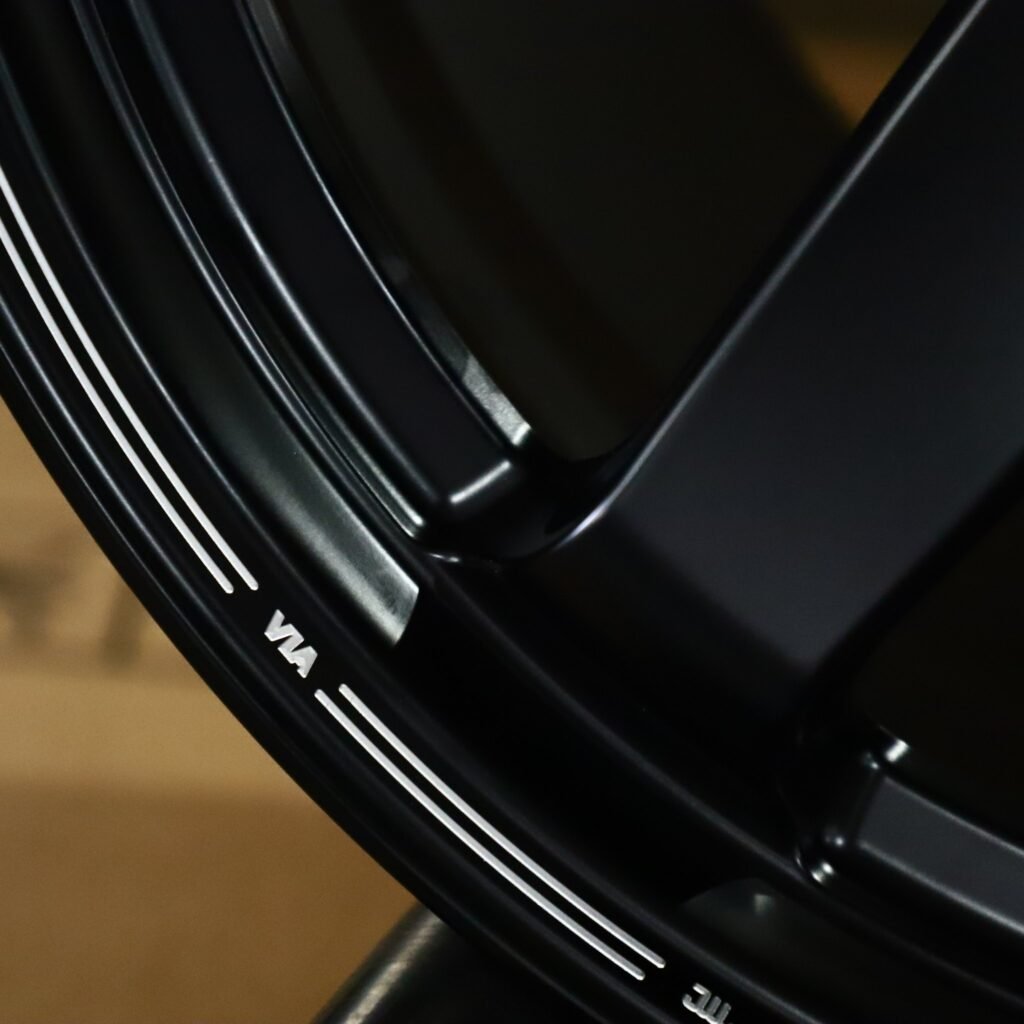 BMW M3 F80 wheels – Satin Black 6-Spoke Lettered Lip (Rays-Style), view 8