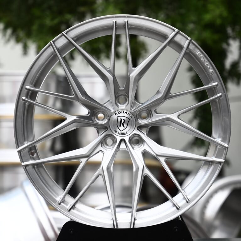 BMW M3 wheels – Brushed Silver Y-Spoke Mesh (Rohana-Style), front view