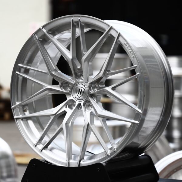 Lexus IS wheels – Brushed Silver Y-Spoke Mesh (Rohana-Style), front view