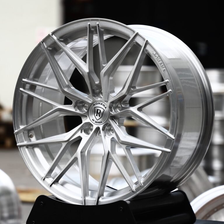 Lexus IS wheels – Brushed Silver Y-Spoke Mesh (Rohana-Style), front view
