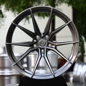 Rohana-Style Gunmetal Machined 10-Spoke Directional Forged Wheels – Dodge Challenger / Charger Fitment (5-Lug)