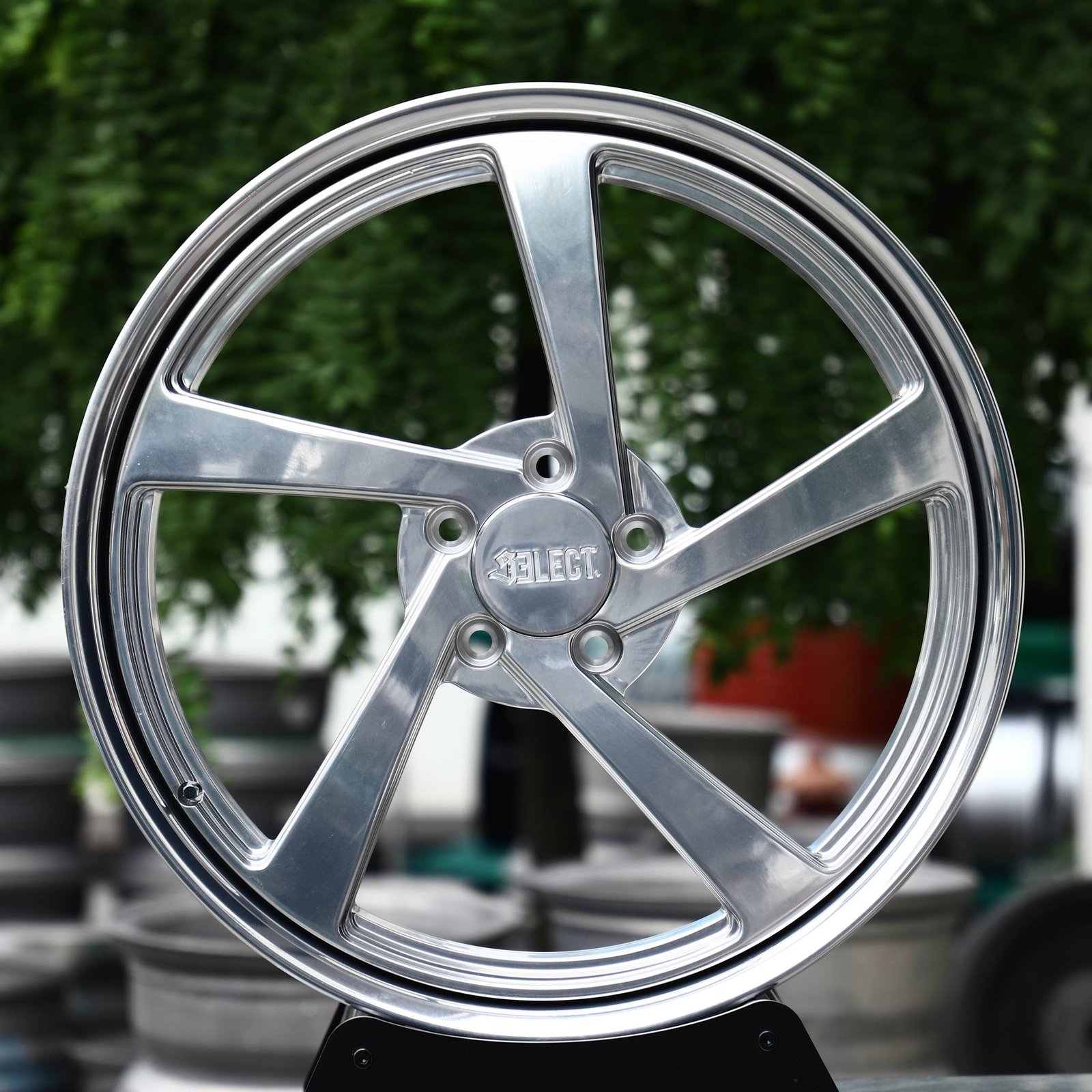 BMW M3 wheels – Mirror Polished Swept 5-Spoke 2-Piece (Select-Style), front view