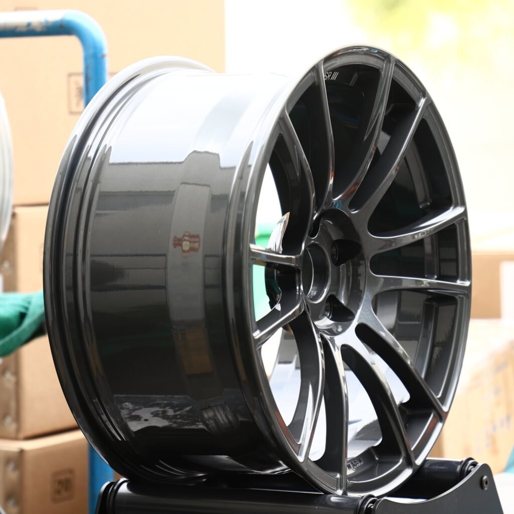 5x114.3 wheels – Gunmetal 12-Spoke (SSR-Style), side view