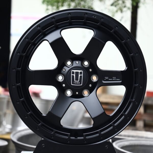Tank 300 wheels – Matte Black 6-Spoke (Tank OEM-Style), front view