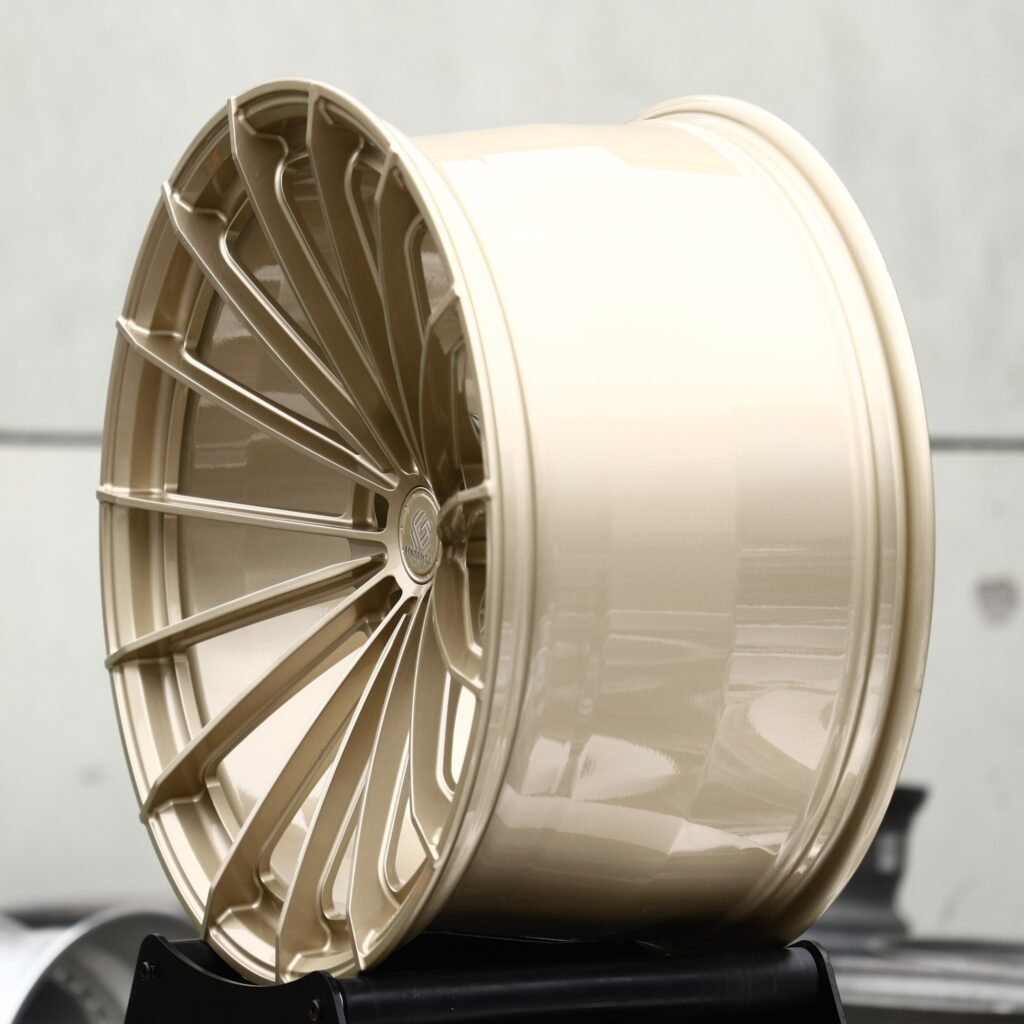 BMW 3 Series wheels – Champagne Gold Multi-Spoke, angled view