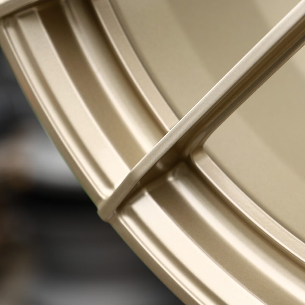 Audi A4 B9 wheels – Champagne Gold Multi-Spoke, lip and barrel detail