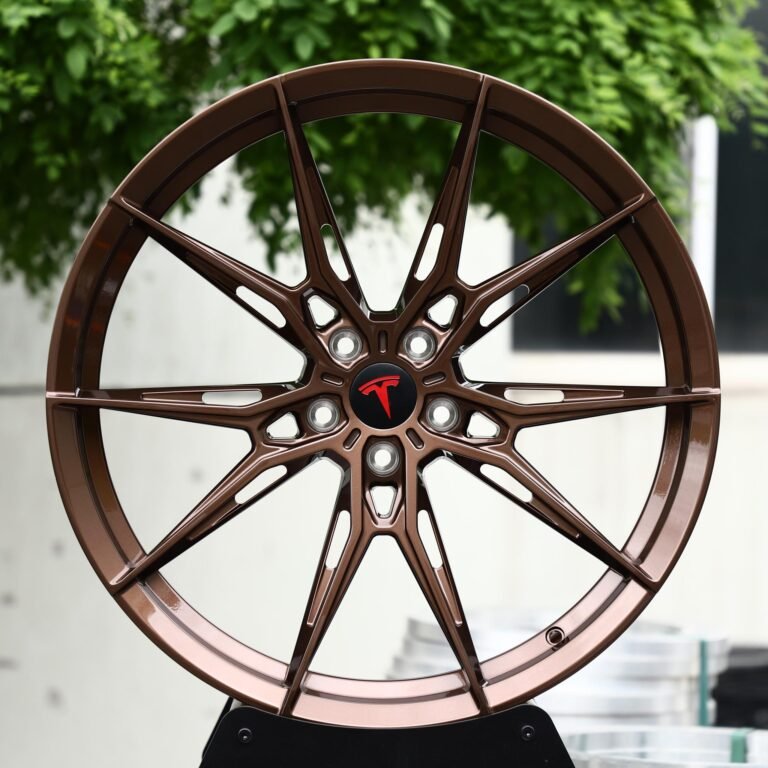 Tesla Model 3 wheels – Bronze 10-Spoke Star (Tesla OEM-Style), front view