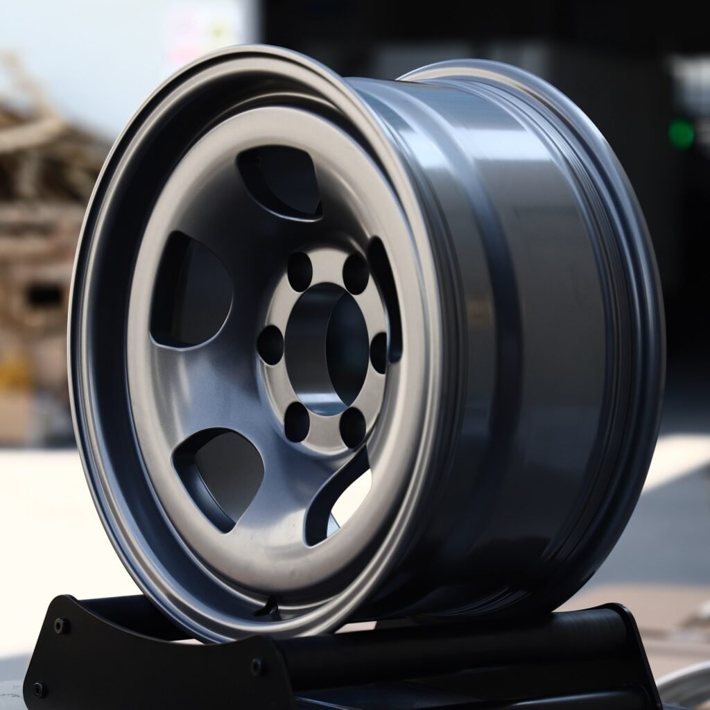 6x139.7 wheels – Graphite 5-Spoke, side view