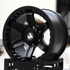 Toyota Hilux / Ford Ranger Off-Road Forged Wheels – Satin Black 6-Spoke Bolted Ring (6-Lug)