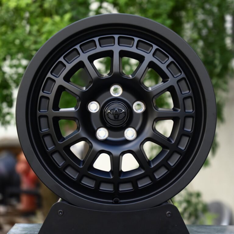 Toyota Camry wheels – Matte Black 12-Spoke (Toyota OEM-Style), front view