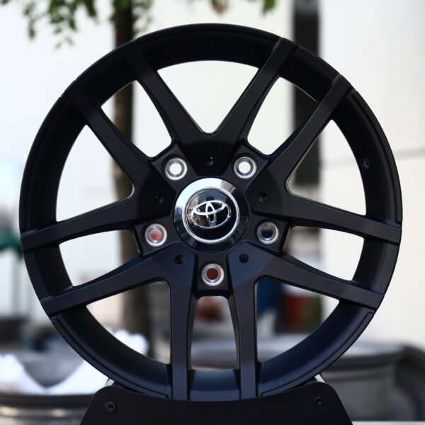 Toyota Tacoma wheels – Matte Black 5 Split-Spoke (Toyota OEM-Style), front view