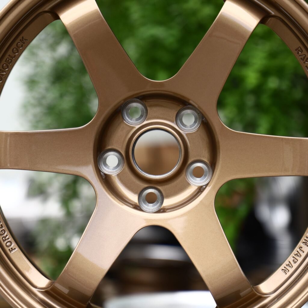Tesla Model 3 wheels – Bronze 6-Spoke, lip and barrel detail