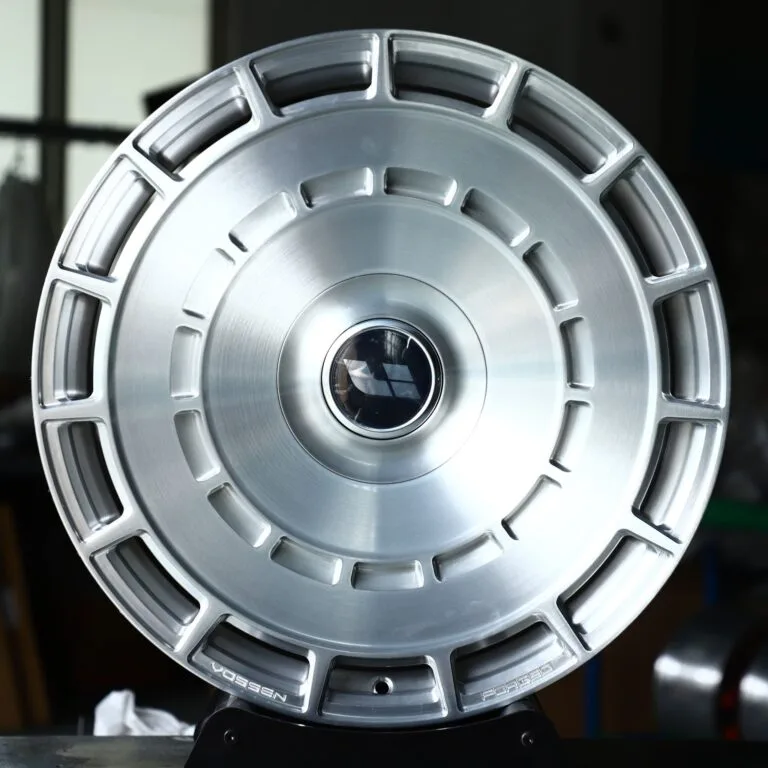 Toyota Supra wheels – Brushed Silver Turbine Disc, front view