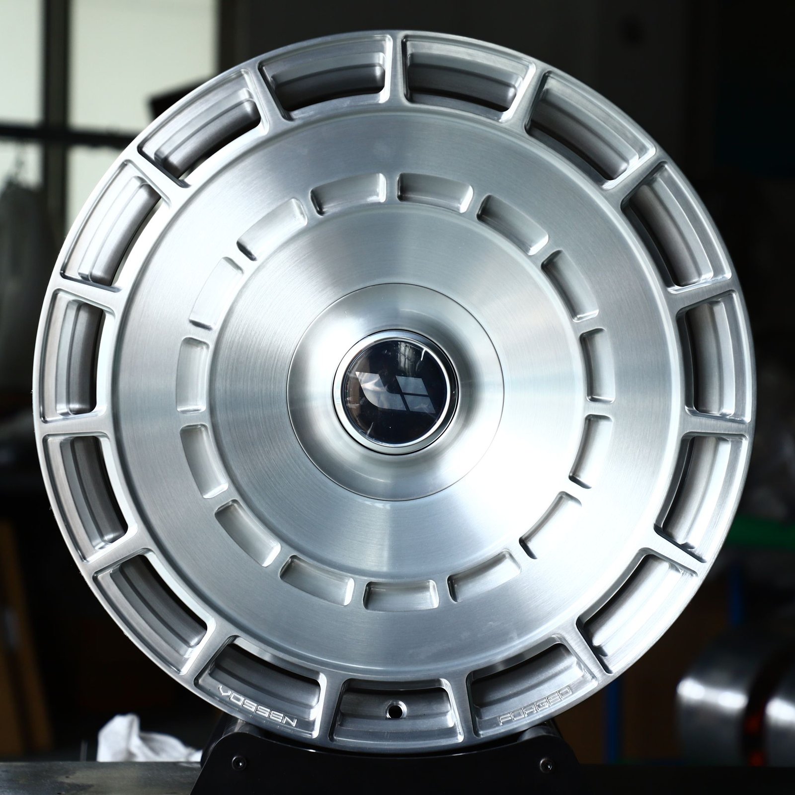 Toyota Supra wheels – Brushed Silver Turbine Disc, front view