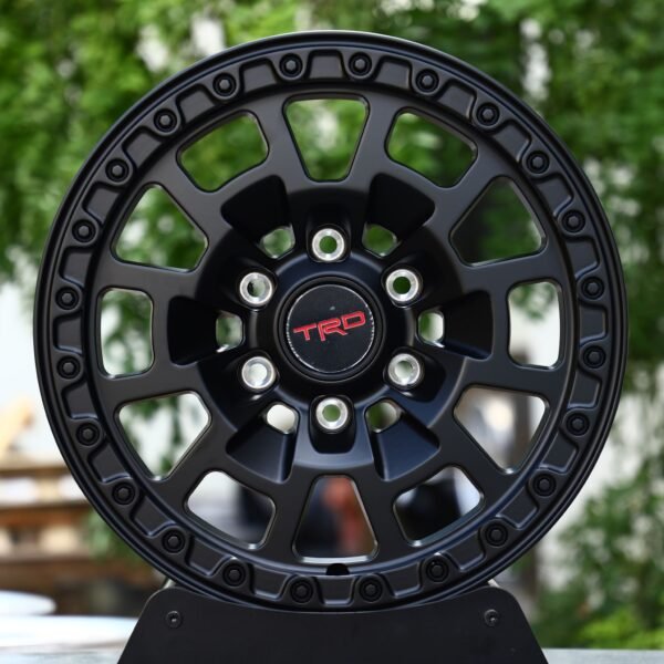 TRD-Style Matte Black Bolt Ring Off-Road Forged Wheels – Toyota 4Runner / Tacoma Fitment (6-Lug) Off-Road forged wheel