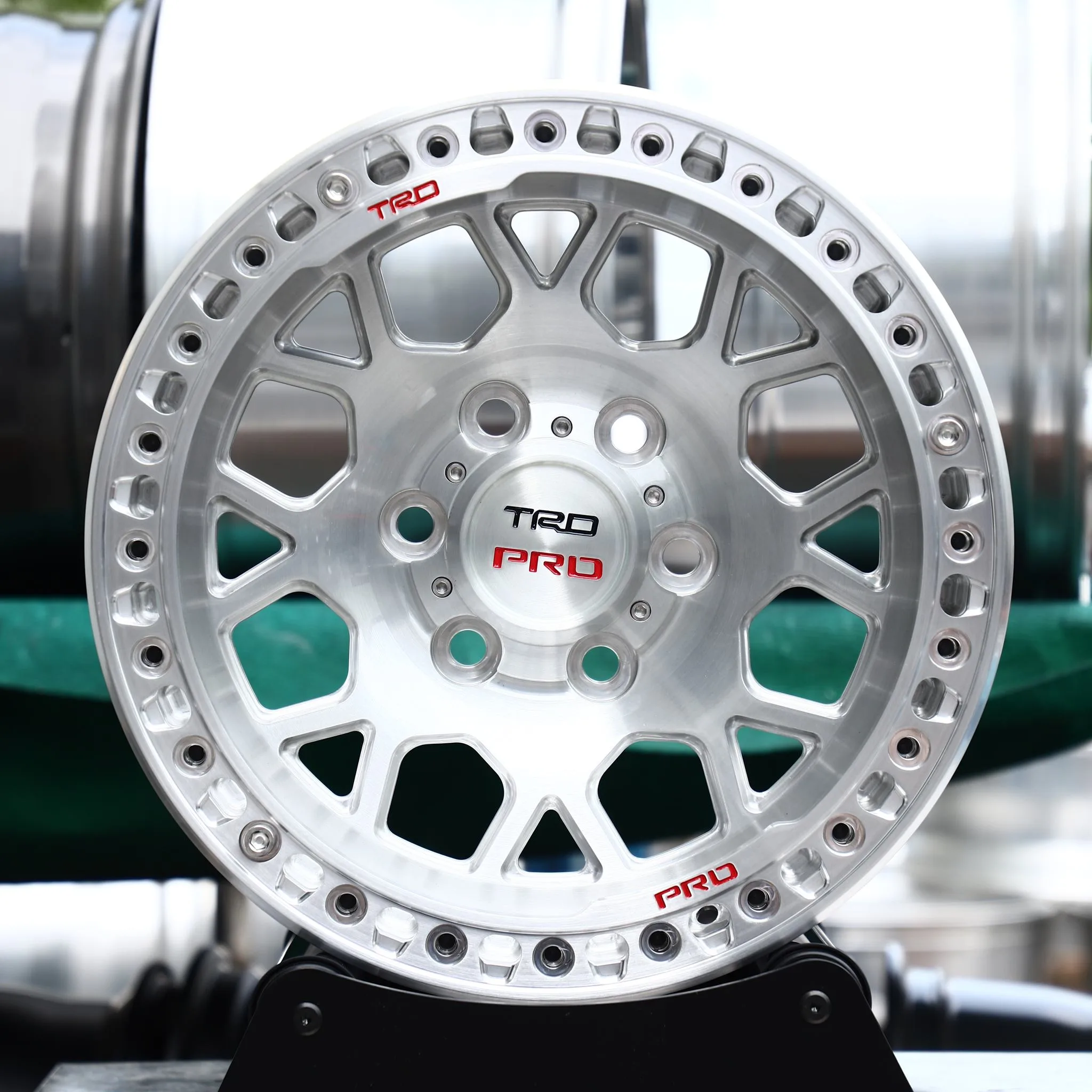 Toyota 4Runner wheels – PRO Machined Y-Spoke Bolted Ring Beadlock (TRD-Style), front view