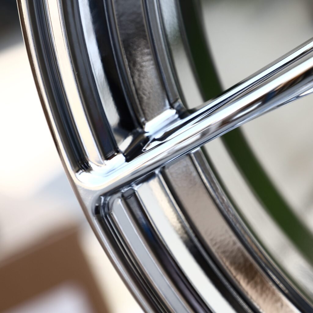 Toyota GR Supra wheels – Chrome 5 Split Y-Spoke Concave, lip and barrel detail