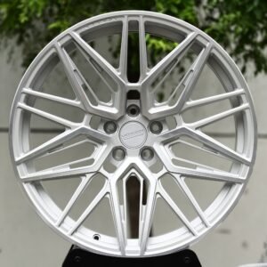 Vossen-Style Bright Silver Y-Spoke Mesh Forged Wheels – Kia Stinger / Hyundai Genesis Fitment (5-Lug)