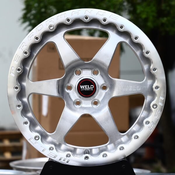 Weld Racing-Style Polished 6-Spoke Bolted Ring Off-Road Forged Truck Racing Wheels – Toyota Tacoma / Ford F-150 Fitment (6-Lug) Racing forged wheel
