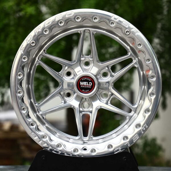 Weld Racing-Style Polished Beadlock Star 6-Spoke Off-Road Forged Truck Racing Wheels – Chevrolet Silverado 1500 / Tahoe Fitment (6-Lug) Racing forged wheel