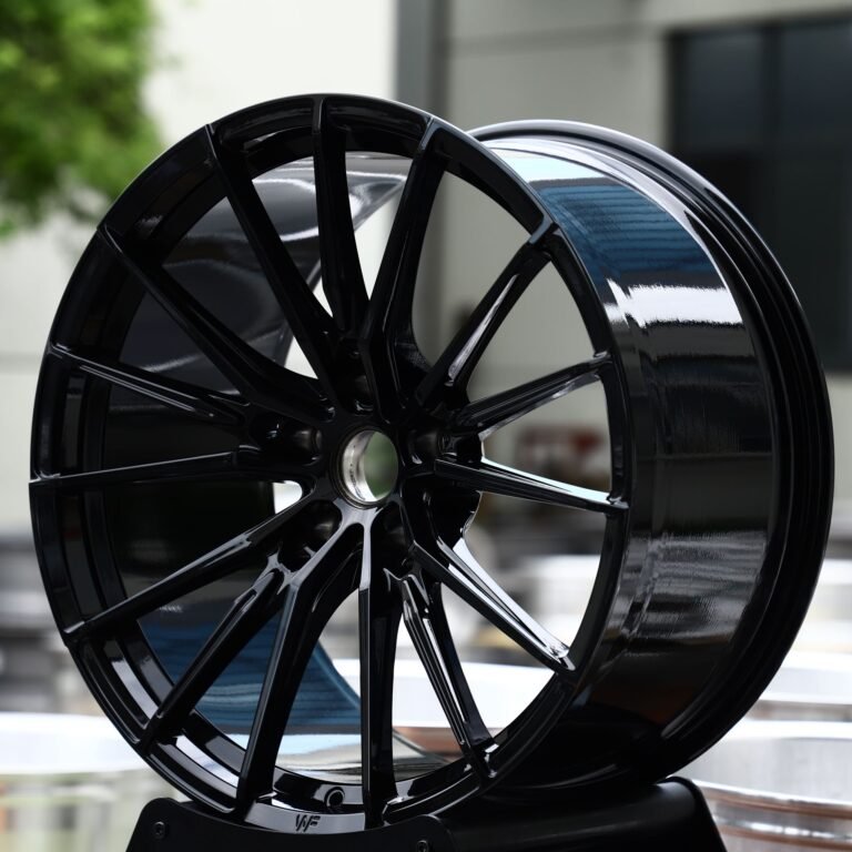 Lexus IS wheels – Gloss Black 15-Spoke (Wheelforce-Style), front view
