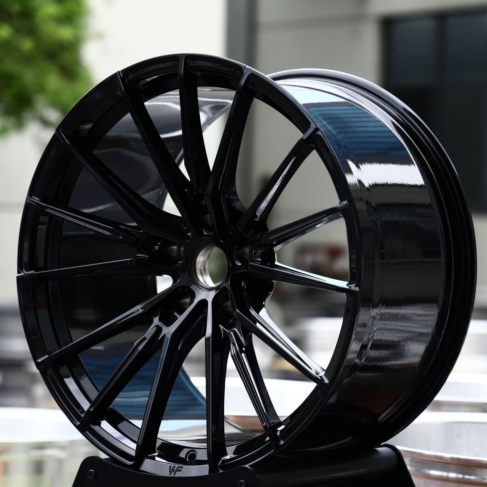 Lexus IS wheels – Gloss Black 15-Spoke (Wheelforce-Style), front view