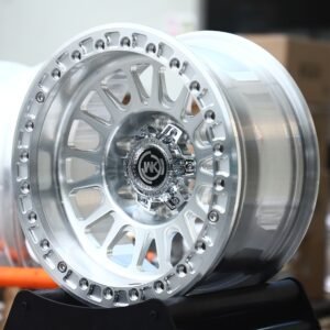 WK-Style Polished 18-Spoke Bolted Ring Chrome Cap Beadlock Off-Road Forged Wheels – Ford Bronco / F-150 Fitment (6-Lug)