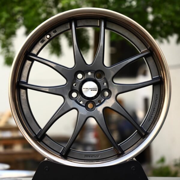 Work-Style 2-Piece Gunmetal 10-Spoke Bronze Lip Forged Wheels – Lexus LS / Audi A8 Fitment (5-Lug) 2-Piece forged wheel
