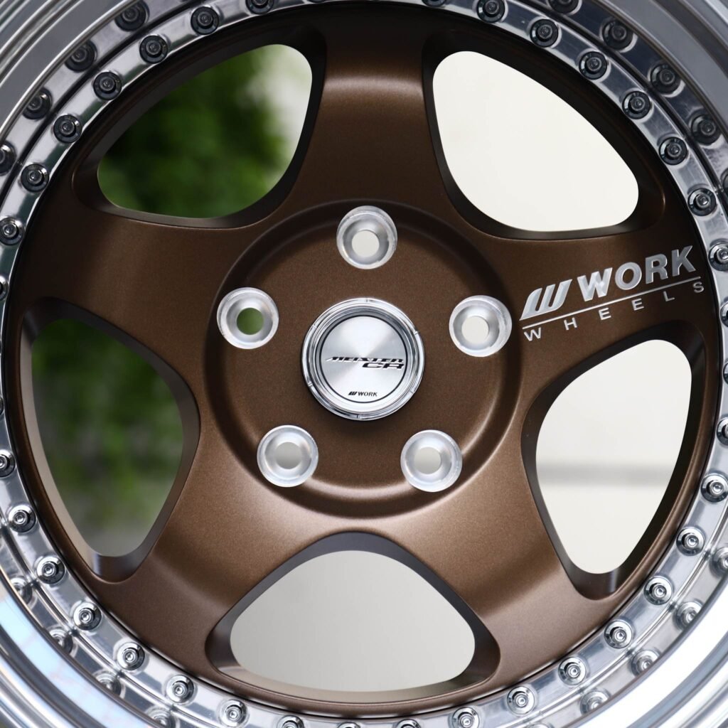 Audi A4 B9 wheels – Matte Bronze 5-Spoke 2-Piece Riveted Deep Lip (Work-Style), alternate view