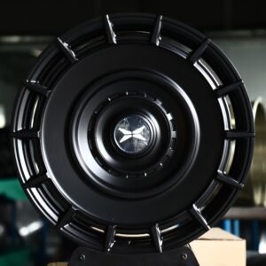 XPeng OEM-Style Satin Black Slotted Disc Forged Wheels – XPeng G9 / G6 Fitment (5-Lug)